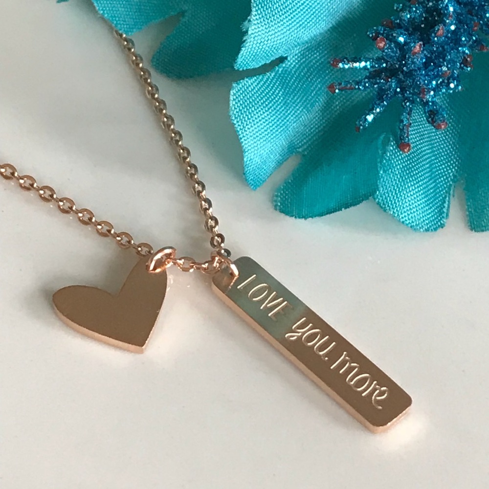🆕💕 Love You More Rose Gold Necklace